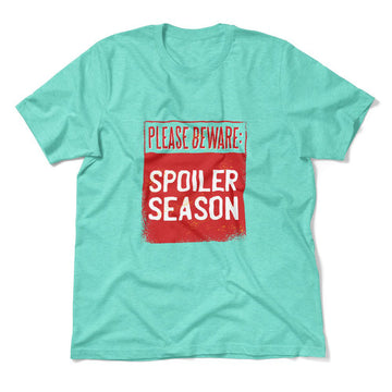 Spoiler Alert Men/Unisex T-Shirt in Heather Sea Green color